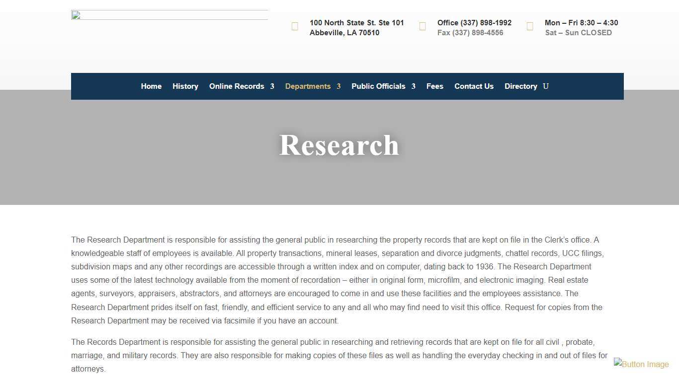 Research - Vermilion Clerk of Court